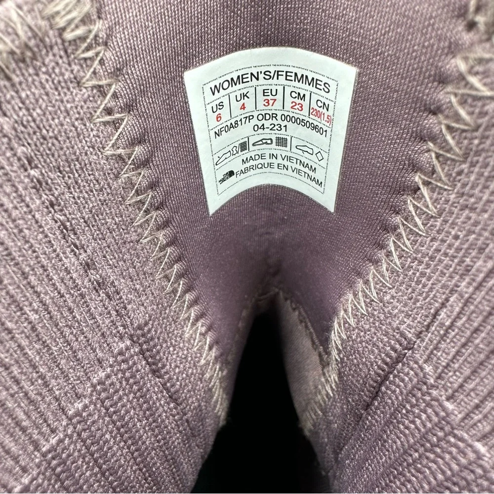 The North Face Knit Platform Leather Boots Pink Purple Women’s Size 6
